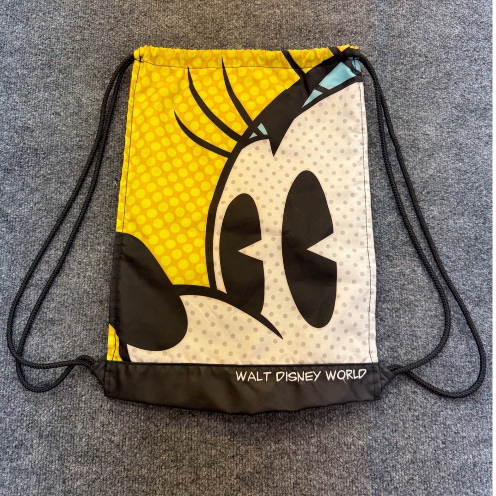Disney Drawstring Backpack Unisex OS Multicolor Donald Daisy Duck Park Bag Sack‎